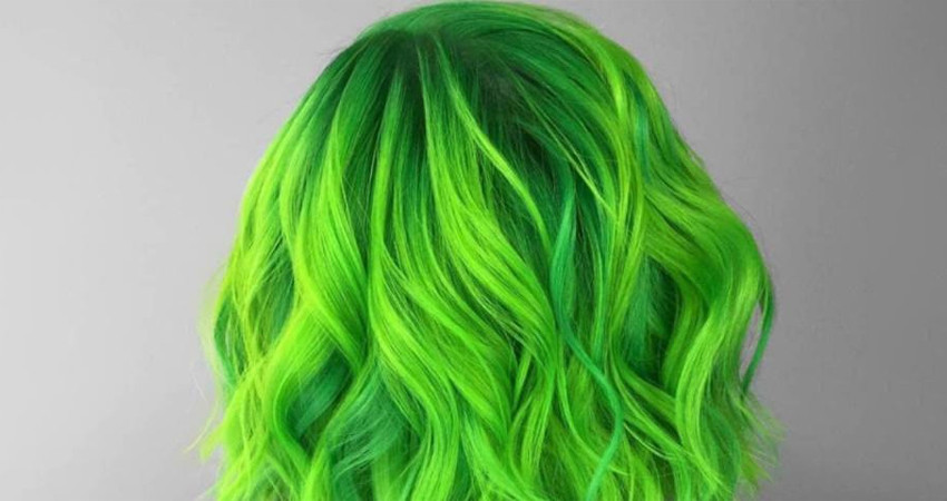 ترکیب رنگ مو سبز فسفری