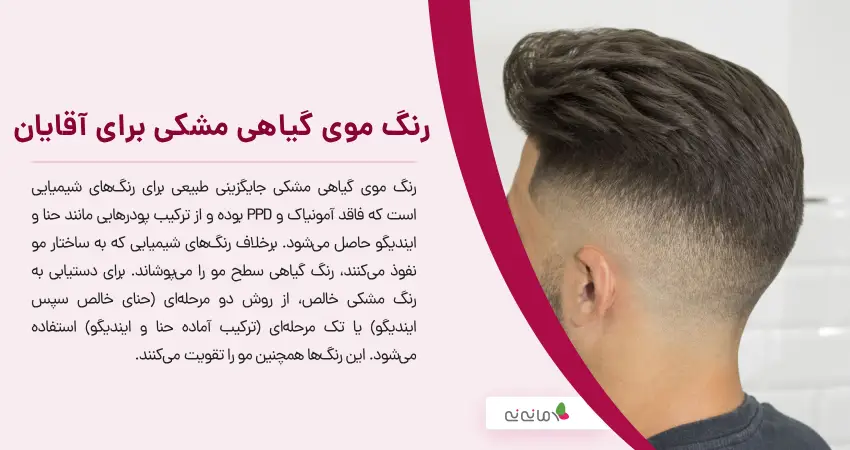 رنگ موی گیاهی مشکی برای آقایان