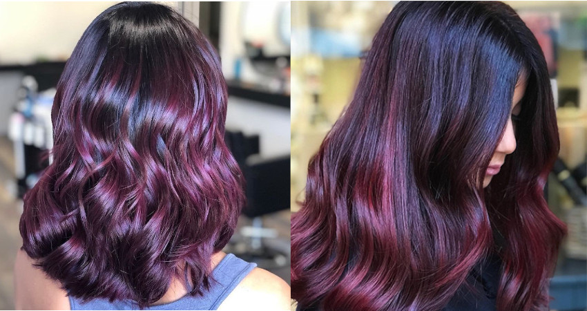 10 ترکیب انواع رنگ موی آلبالویی به همراه تصاویر 