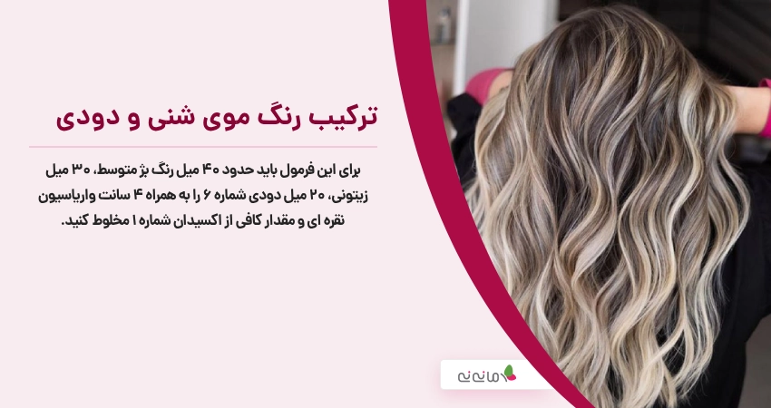 ترکیب رنگ موی شنی و دودی