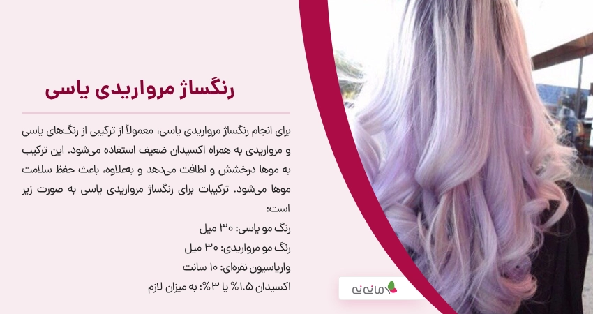 رنگساژ مرواریدی یاسی