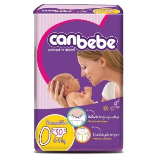 پوشک کن ب ب سایز 0 Canbebe (بسته 30 عددی)