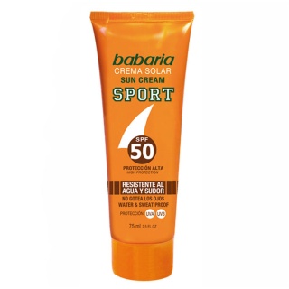 کرم ضد آفتاب باباریا مدل اسپرت ضد آب و عرق SPF 50 حجم 75 میلی لیتر