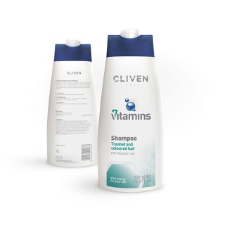 شامپو-هفت ویتامینه-مخصوص موهای رنگ شده و تحت درمان-کلیون Cliven