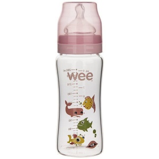 شیشه شیر پیرکس ارتودنسی وی بیبی Wee Baby ظرفیت 260 میلی لیتر