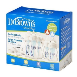 بسته 5 عددی شیشه شیر طلقی پهن دکتر براون Dr Brown's
