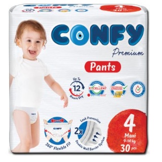 پوشک کانفی شورتی سایز 4 بسته 30 عددی CONFY