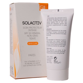 ضد آفتاب رنگی ژیل بوته مدل Solactive بژ روشن حجم 50 میلی لیتر