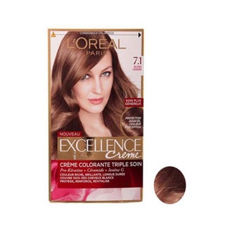 رنگ موی بلوند نسکافه ای شماره 7.1 مدل Excellence لورآل L'Oréal