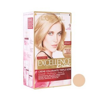 رنگ موی بلوند طلایی شماره 9 مدل Excellence لورآل L'Oréal
