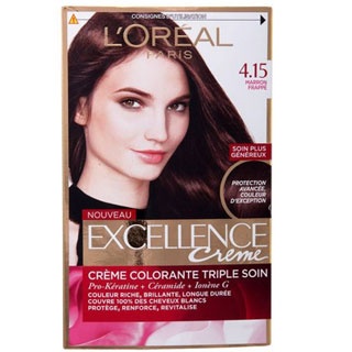 رنگ موی قهوه ای بلوطی شماره 4.15 مدل Excellence لورآل L'Oréal