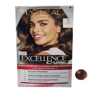 رنگ موی قهوه ای تیره شماره 5 مدل Excellence لورآل L'Oréal