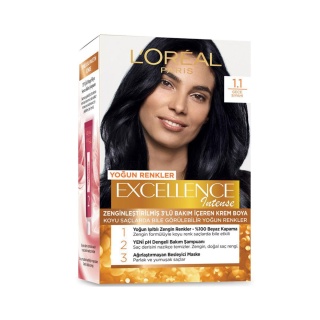 رنگ موی مشکی پر کلاغی شماره 1.1 مدل Excellence لورآل L'Oréal