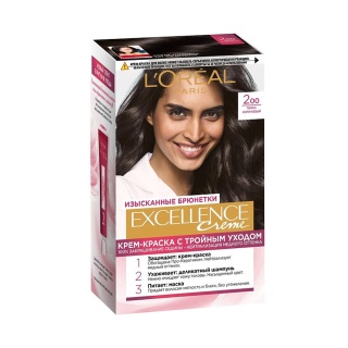 رنگ موی مشکی شماره 2 مدل Excellence لورآل L'Oréal