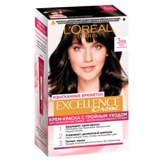 رنگ موی قهوه ای تیره شماره 3 مدل Excellence لورآل L'Oréal
