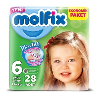 پوشک مولفیکس ترکیه Molfix سایز 6