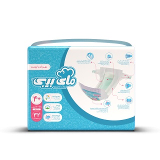 مای بیبی پوشک مدل Chamomile سایز 4+ بسته 32 عددی My Baby