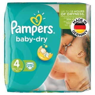 پوشک پمپرز آلمان مدل Baby Dry سايز 4