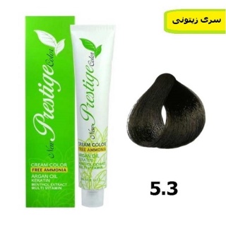 رنگ موی بدون آمونیاک سری زیتونی شماره 5.3 پرستیژ prestige