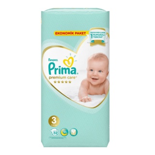 پوشک پریما ترک سایز 3 ضد حساسیت 52 عددی Prima