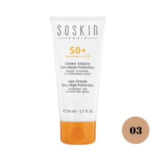 کرم ضد آفتاب SPF50 بژ تیره ساسکین