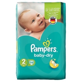 پوشک پمپرز مدل baby dry سایز 2 بسته 58 عددی